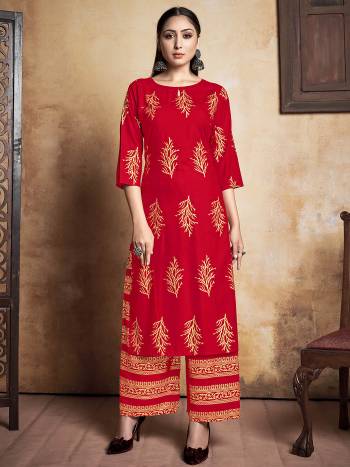 Looking This Designer Redymade Kurti Pant In Fine Color Paired. Its Designer Top With Bottom Are Royan Fabric With Designer Foil Printed . Buy this Suit Now.