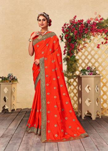 Looking This Partywear Saree Are Fine Saree Paired With Blouse.This Saree Are Vichitra Silk And Blouse Are Art Silk Fabric With Heavy Designer Jari Embroidery Work. Buy This Pretty Saree Now.