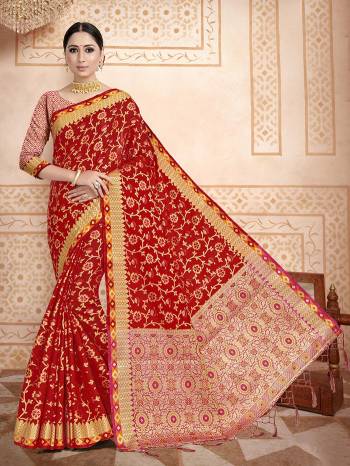 Looking This Partywear Saree Are Fine Saree Paired With Blouse.This Saree Are Art Silk And Blouse Are Art Silk Fabric With Heavy Designer Woven Work. Buy This Pretty Saree Now.