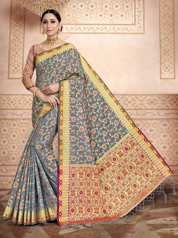 Looking This Partywear Saree Are Fine Saree Paired With Blouse.This Saree Are Art Silk And Blouse Are Art Silk Fabric With Heavy Designer Woven Work. Buy This Pretty Saree Now.