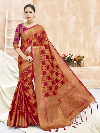 Looking This Partywear Saree Are Fine Saree Paired With Blouse.This Saree Are Art Silk And Blouse Are Art Silk Fabric With Heavy Designer Wevon Work. Buy This Pretty Saree Now.