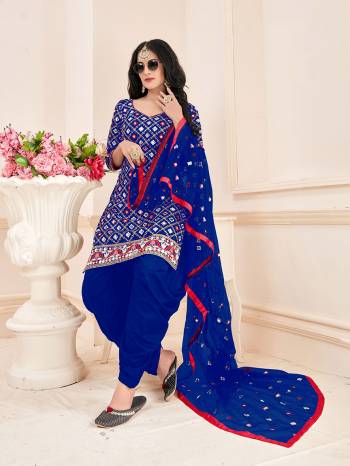 Garb This Designer Redymade Suits In Fine Color Paired. Its Designer Top And Bottom Are Jam Cotton Fabric And Dupatta Are Net With Designer Sequance Embroidery And Real Mirror Work. Buy this Suit Now.