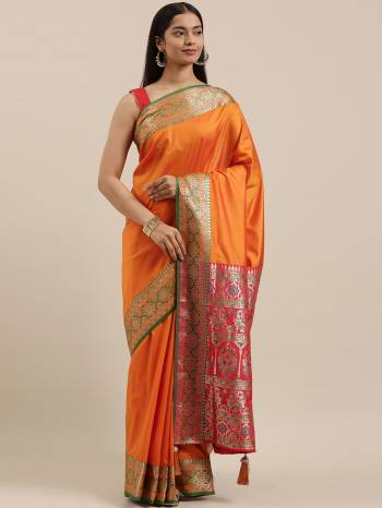 Looking This Partywear Saree Are Fine Saree Paired With Blouse.This Saree And Blouse Are Silk Based Fabric With Heavy Wevon Designer Work. Buy This Pretty Saree Now.