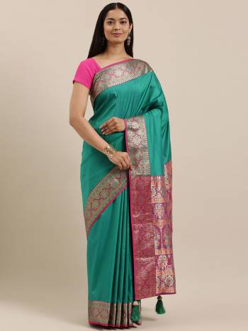 Looking This Partywear Saree Are Fine Saree Paired With Blouse.This Saree And Blouse Are Silk Based Fabric With Heavy Wevon Designer Work. Buy This Pretty Saree Now.