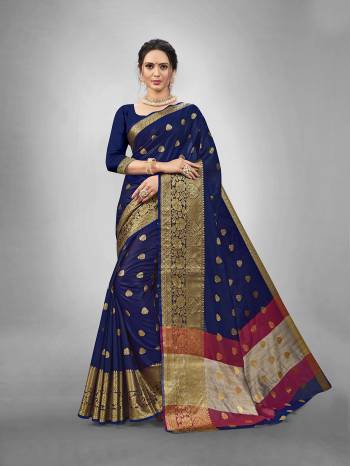 Looking This Partywear Saree Are Fine Saree Paired With Blouse.This Saree And Blouse Are Dupion Silk Fabric With Heavy Wevon Designer Work. Buy This Pretty Saree Now.