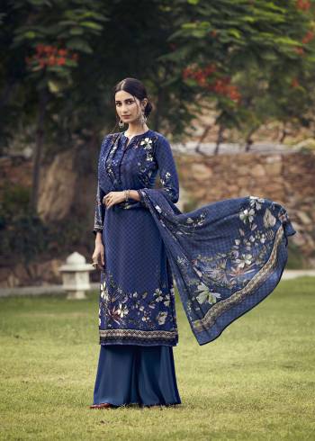 Attrective This Designer Long Length Suits In Lovely Color.?Its Pretty Designer Digital Printed Top And Bottom Is Butterfly Sorer Crepe Based Paired With Batterfly Georgette Fabricated Dupatta Which Gives An Attractive To The Dress.