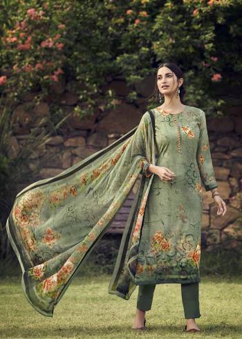 Attrective This Designer Long Length Suits In Lovely Color.?Its Pretty Designer Digital Printed Top And Bottom Is Butterfly Sorer Crepe Based Paired With Batterfly Georgette Fabricated Dupatta Which Gives An Attractive To The Dress.