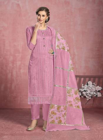 Look This Designer Suit In Lovely Color.?Its Pretty Designer Gota Patti Embroidery Work Top Is Modal Cotton And Bottom Are Santoon Based Paired With Fancy Silk Fabricated Dupatta Which Gives An Attractive To The Suit.