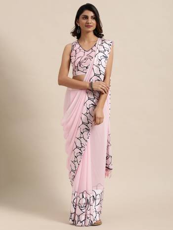 Garb This Saree Are Fine Saree Paired With Blouse.This Saree Are Georgette And Blouse Are Georgette Fabric With Designer Wevon Satin Patti And  Printed. Buy This Pretty Saree Now.