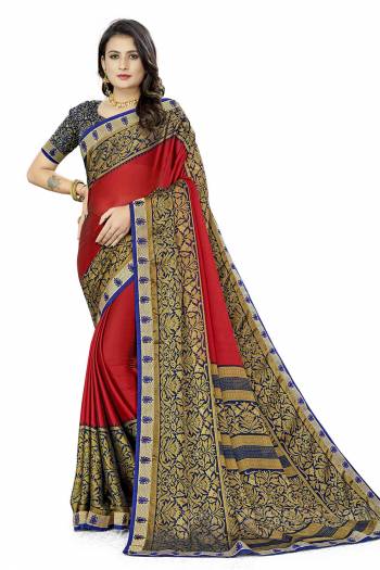 Attrective This Designer Saree Are Fine Saree Paired With Blouse.This Saree And Blouse Are Rangoli Silk Based Fabric With Gala Designer Printed. Buy This Pretty Saree Now.