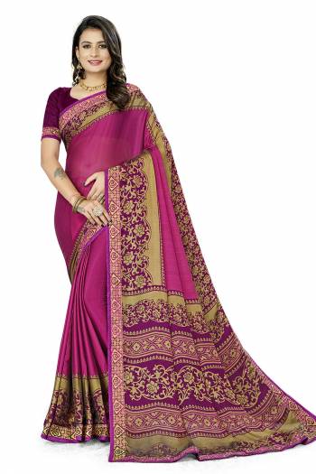 Attrective This Designer Saree Are Fine Saree Paired With Blouse.This Saree And Blouse Are Rangoli Silk Based Fabric With Gala Designer Printed. Buy This Pretty Saree Now.