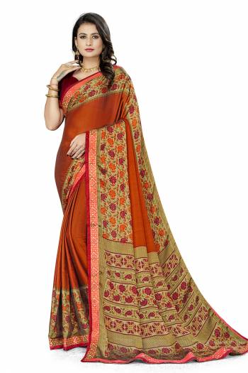 Attrective This Designer Saree Are Fine Saree Paired With Blouse.This Saree And Blouse Are Rangoli Silk Based Fabric With Gala Designer Printed. Buy This Pretty Saree Now.