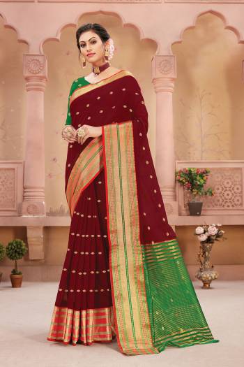 Garb This Saree Are Fine Saree Paired With Blouse.This Saree And Blouse Are Handloom Silk Fabric With Wevon Designer Work. Buy This Pretty Saree Now.