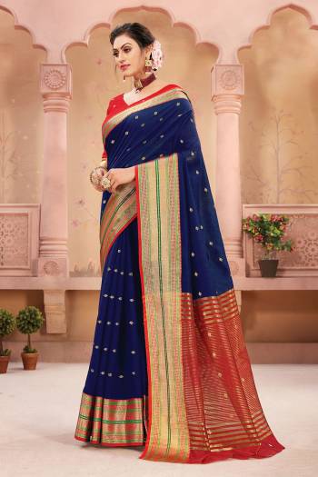 Garb This Saree Are Fine Saree Paired With Blouse.This Saree And Blouse Are Handloom Silk Fabric With Wevon Designer Work. Buy This Pretty Saree Now.