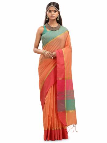 Garb This Saree Are Fine Saree Paired With Contrasted Blouse.This Saree And Blouse Are Chanderi Fabric With Weaving Designer Work Based. Buy This Pretty Saree Now.