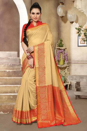 Attrective This Saree Are Fine Saree Paired With Blouse.This Saree And Blouse Are Cotton Handloom Fabric With Wevon Designer Work. Buy This Pretty Saree Now.