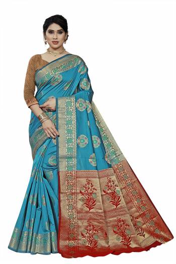 Traditioal Look This Saree Are Fine Saree Paired With Blouse.This Saree And Blouse Are Soft Silk Fabric With Wevon Designer. Buy This Pretty Saree Now.