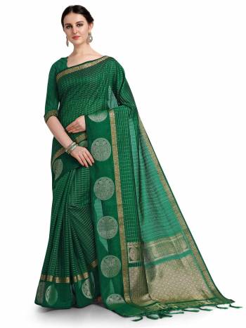 Looking This Partywear Saree Are Fine Saree Paired With Blouse.This Saree And Blouse Are Cotton Silk Fabric With Weaving Designer Work Based. Buy This Pretty Saree Now.