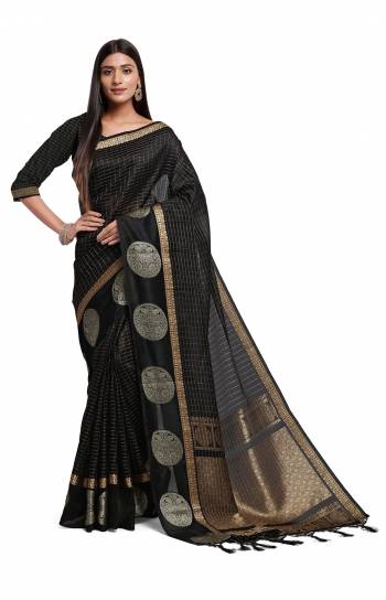 Looking This Partywear Saree Are Fine Saree Paired With Blouse.This Saree And Blouse Are Cotton Silk Fabric With Weaving Designer Work Based. Buy This Pretty Saree Now.