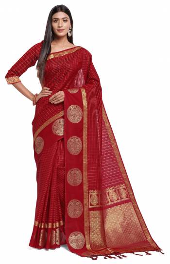 Looking This Partywear Saree Are Fine Saree Paired With Blouse.This Saree And Blouse Are Cotton Silk Fabric With Weaving Designer Work Based. Buy This Pretty Saree Now.