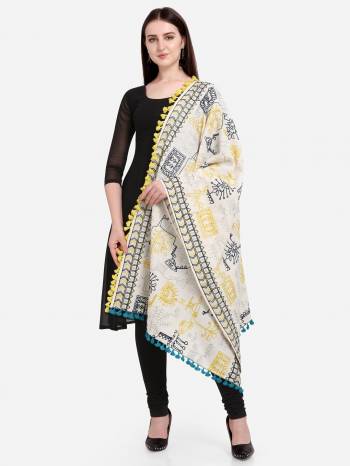 Attrective Enhance the Look Of Your Dress With This Pretty Thread Embroidered Cotton Khadi Fabricated Dupatta. You Can Pair This Up Same Or Contrasting Colored Attire. Buy Now.