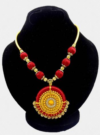 An Enhanced Look To Your Navratri Special This Beautiful Necklace Set With Your Ethnic Attire. This Pretty Set Is In Fancy Color Beautified With Stone Work. Buy Now.