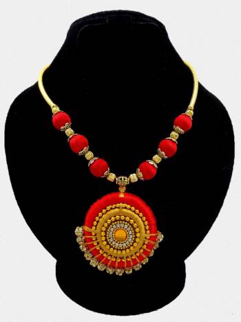 An Enhanced Look To Your Navratri Special This Beautiful Necklace Set With Your Ethnic Attire. This Pretty Set Is In Fancy Color Beautified With Stone Work. Buy Now.