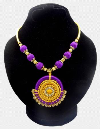 An Enhanced Look To Your Navratri Special This Beautiful Necklace Set With Your Ethnic Attire. This Pretty Set Is In Fancy Color Beautified With Stone Work. Buy Now.