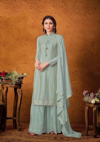 Garb This Designer Suits In Lovely Color.?Its Pretty Designer Sequance Embroidery And Hand Work Top And Bottom Is Chinon Based Paired With Chinon Fabricated Dupatta Which Gives An Attractive To The Dress.