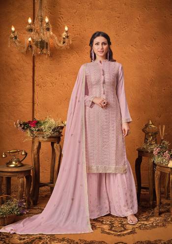 Garb This Designer Suits In Lovely Color.?Its Pretty Designer Sequance Embroidery And Hand Work Top And Bottom Is Chinon Based Paired With Chinon Fabricated Dupatta Which Gives An Attractive To The Dress.