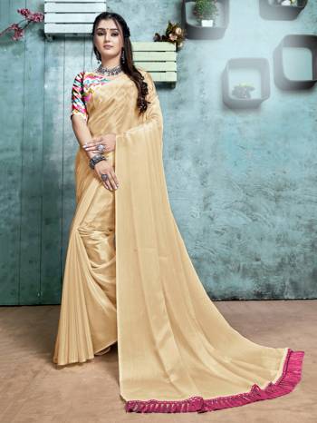 Look Attrective This Partywear Saree Are Fine Saree Paired With Blouse.This Saree Are Chinon Chiffon And Blouse Are Art Silk Based Fabric With Sequance Embroidery Work. Buy This Pretty Saree Now.