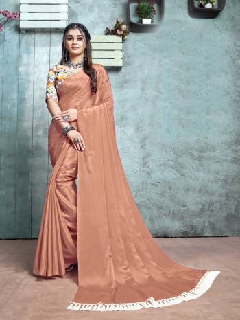 Look Attrective This Partywear Saree Are Fine Saree Paired With Blouse.This Saree Are Chinon Chiffon And Blouse Are Art Silk Based Fabric With Sequance Embroidery Work. Buy This Pretty Saree Now.