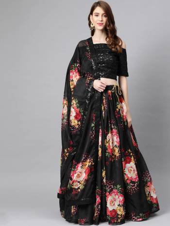 Attrective Wedding Partywear Heavy Designer Lehenga Choli And Dupatta In Fine Color Fabricated On Blouse Raw Silk And Lahenga Are Organza With Organza Dupatta Beautified Fabric With Designer Printed And Sequance Embroidery Work. 