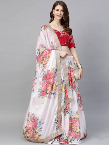 Attrective Wedding Partywear Heavy Designer Lehenga Choli And Dupatta In Fine Color Fabricated On Blouse Raw Silk And Lahenga Are Organza With Organza Dupatta Beautified Fabric With Designer Printed And Sequance And Jari Embroidery Work. 