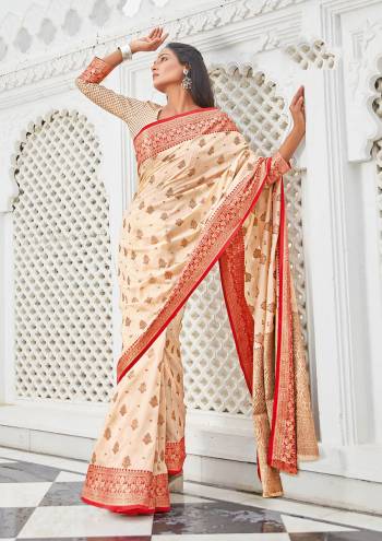 Looking This Traditional Saree Are Fine Saree Paired With Blouse.This Saree And Blouse Are Cotton Handloom Based Fabric With Heavy Wevon Designer Work. Buy This Pretty Saree Now.