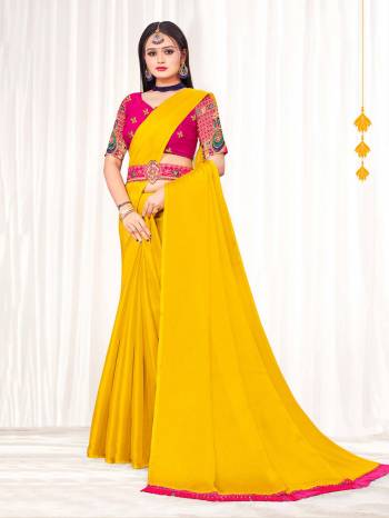  Attrective Look This Fastival Saree Are Fine Saree Paired With Blouse.This Saree Are Moss Chiffon And Blouse Are Art Silk Based Fabric With Designer Embroidery Work With Heavy Belt Work . Buy This Pretty Saree Now.