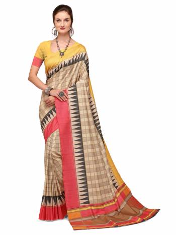 Attrective This Traditional Saree Are Fine Saree Paired With Contrasted Blouse.This Saree And Blouse Are Crepe Silk Fabric With Heavy Designer Digital Printed. Buy This Pretty Saree Now.