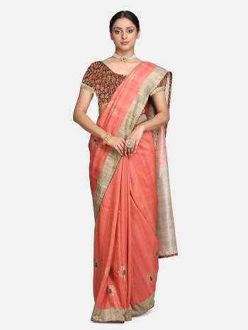 Attrective Look This Partywear Saree Are Fine Saree Paired With Contrasted Blouse.This Saree And Blouse Are Silk Blend Fabric With Designer Digital Printed With Wevon Saree. Buy This Pretty Saree Now.