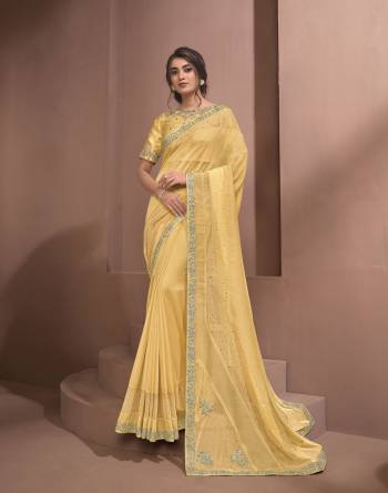 Looking This Stylist Partywear Saree Are Fine Saree Paired With Blouse.This Saree And Blouse Are Fancy Art Silk Fabric With Heavy Designer Embroidery Work. Buy This Pretty Saree Now.