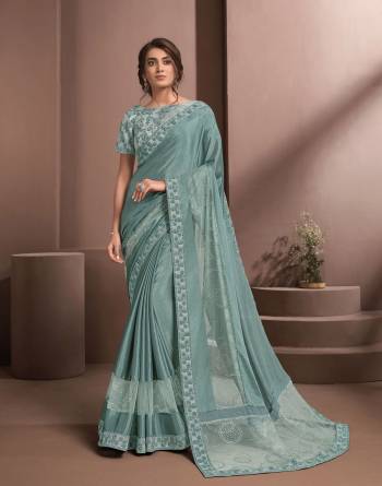 Looking This Stylist Partywear Saree Are Fine Saree Paired With Blouse.This Saree And Blouse Are Fancy Art Silk Fabric With Heavy Designer Embroidery Work. Buy This Pretty Saree Now.