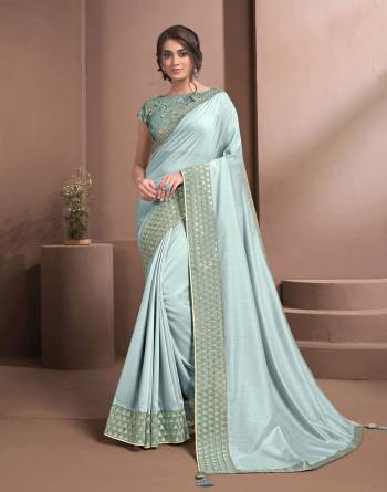 Looking This Stylist Partywear Saree Are Fine Saree Paired With Blouse.This Saree And Blouse Are Fancy Art Silk Fabric With Heavy Designer Embroidery Work. Buy This Pretty Saree Now.