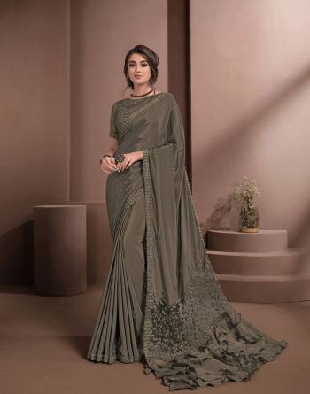 Looking This Stylist Partywear Saree Are Fine Saree Paired With Blouse.This Saree And Blouse Are Fancy Art Silk Fabric With Heavy Designer Embroidery Work. Buy This Pretty Saree Now.