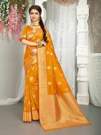 Looking This Stylist Partywear Saree Are Fine Saree Paired With Blouse.This Saree And Blouse Are Fancy Silk Fabric With Heavy Designer Wevon Work. Buy This Pretty Saree Now.