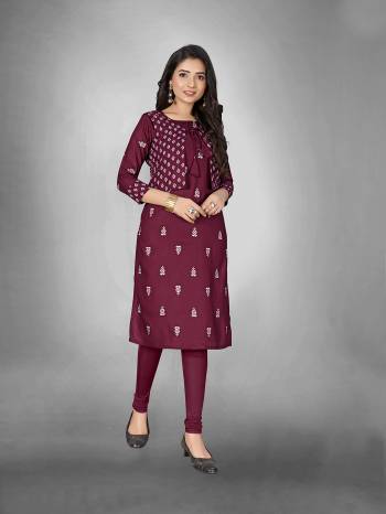 Attrective This Readymade Long Kurti In Fine Color Fabricated On Slub Cottom Beautified With Designer Printed. It Is Light In Weight And Easy To Carry All Day Long. 