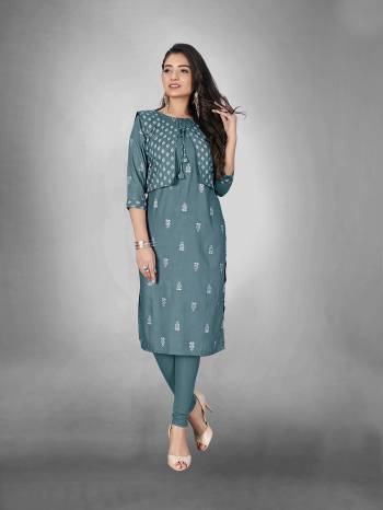 Attrective This Readymade Long Kurti In Fine Color Fabricated On Slub Cottom Beautified With Designer Printed. It Is Light In Weight And Easy To Carry All Day Long. 