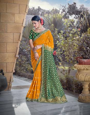 Looking This Traditional Partywear Saree Are Fine Saree Paired With Contrasted Blouse.This Saree Are Viscose Silk And Blouse Are Raw Silk Fabric With Heavy Weaving Designer And Embroidery Work. Buy This Pretty Saree Now.