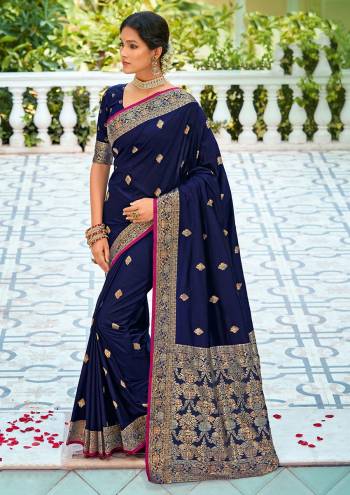 Looking This Traditional Saree Are Fine Saree Paired With Blouse.This Saree And Blouse Are Silk Based Fabric With Heavy Wevon Designer Work. Buy This Pretty Saree Now.