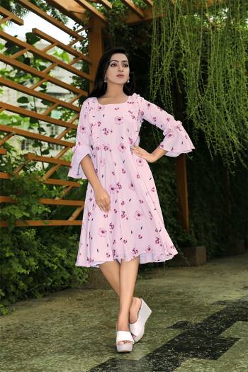 Garb This Readymade Long Kurti In Fine Color Fabricated On Poly Cotton Beautified With Designer Digital Printed. It Is Light In Weight And Easy To Carry All Day Long. 