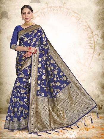 Looking This Traditional Saree Are Fine Saree Paired With Blouse.This Saree And Blouse Are Art Silk Based Fabric With Heavy Wevon Designer Work. Buy This Pretty Saree Now.