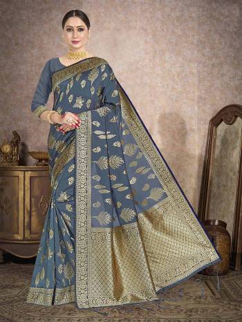 Looking This Traditional Saree Are Fine Saree Paired With Blouse.This Saree And Blouse Are Art Silk Based Fabric With Heavy Wevon Designer Work. Buy This Pretty Saree Now.